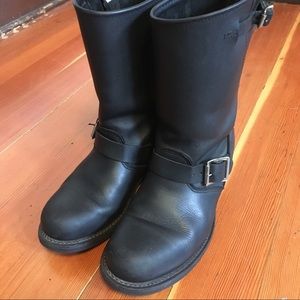 FRYE Engineer 8R womens motorcycle boots 7 M Black
